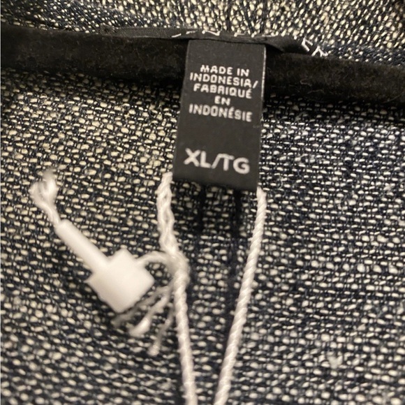 EILEEN FISHER Tweedy Hemp Organic Cotton Kimono Jacket XL Grey Open Front - Picture 6 of 12